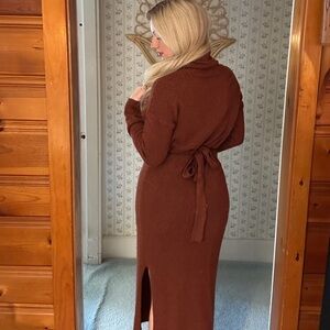 Long sleeve sweater dress